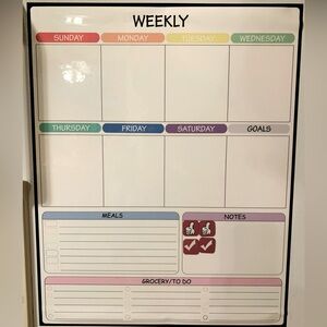 Magnetic Dry Erase Weekly Calendar